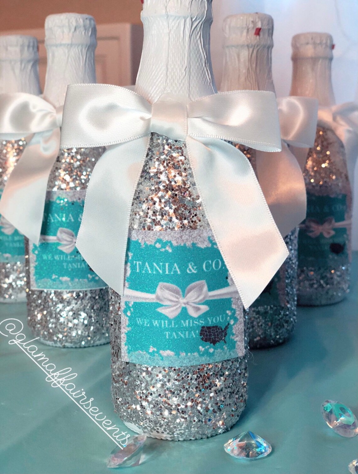 Blinged Mini Apple Cider Bottles w/Custom Label Tiffany Etsy