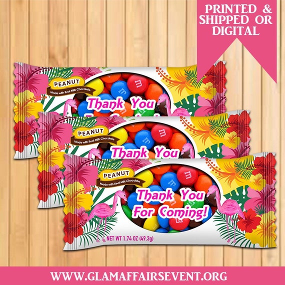 Luau Custom M Ms Luau Birthday Party Favors Baby Shower Etsy