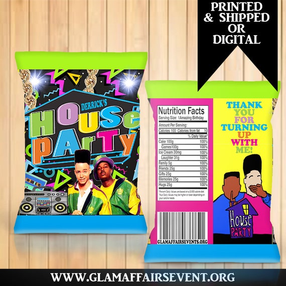 House Party Birthday Party Favors Hip Hop 90 S Party Etsy