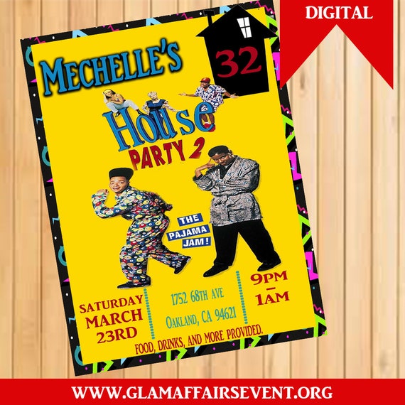House Party Invitation 90s Party Invitation Kid And Play Etsy