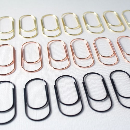 Gold Paper Clips 50 PCS Planner Decorations Office Etsy