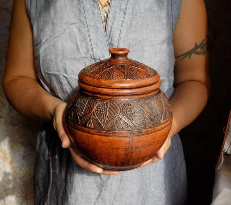 For cooking Ceramic pot Pottery ceramic Functional Pottery Pot for baking Pottery handmade IN STOCK