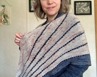 Pure Joy Shawl, Crescent Hand Knit