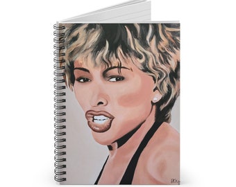 Tina Turner Art Spiral Notebook - Music Fan Gift