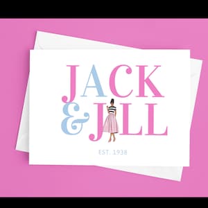 Custom 4x6 (10-Pack) Blank Note Cards With Envelopes/ Jack and Jill of America, Inc./ Personal Notes/ Greeting Cards/ African American/