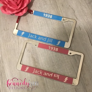 Jack and Jill License Plate Frame / Stainless License Plate Frame