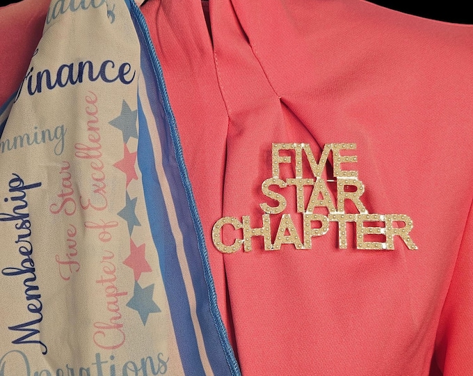 Featured listing image: Five Star Chapter Pin with Pearls/ Jack and Jill Five Star
