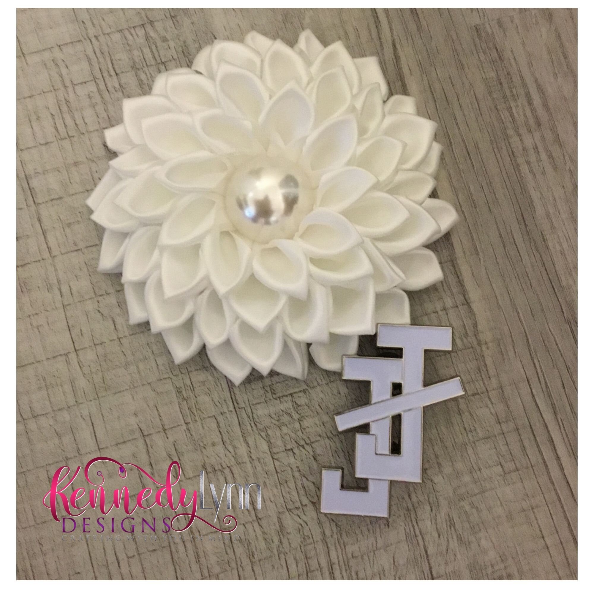 Jack and Jill of America, Inc. interlocking white enamel pin/ Protocol