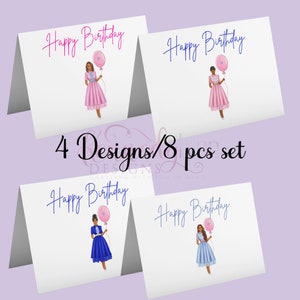 Custom 3X5 (8-Pack) Folded Birthday Greeting Cards  with Envelopes/ Jack and Jill of America, Inc.