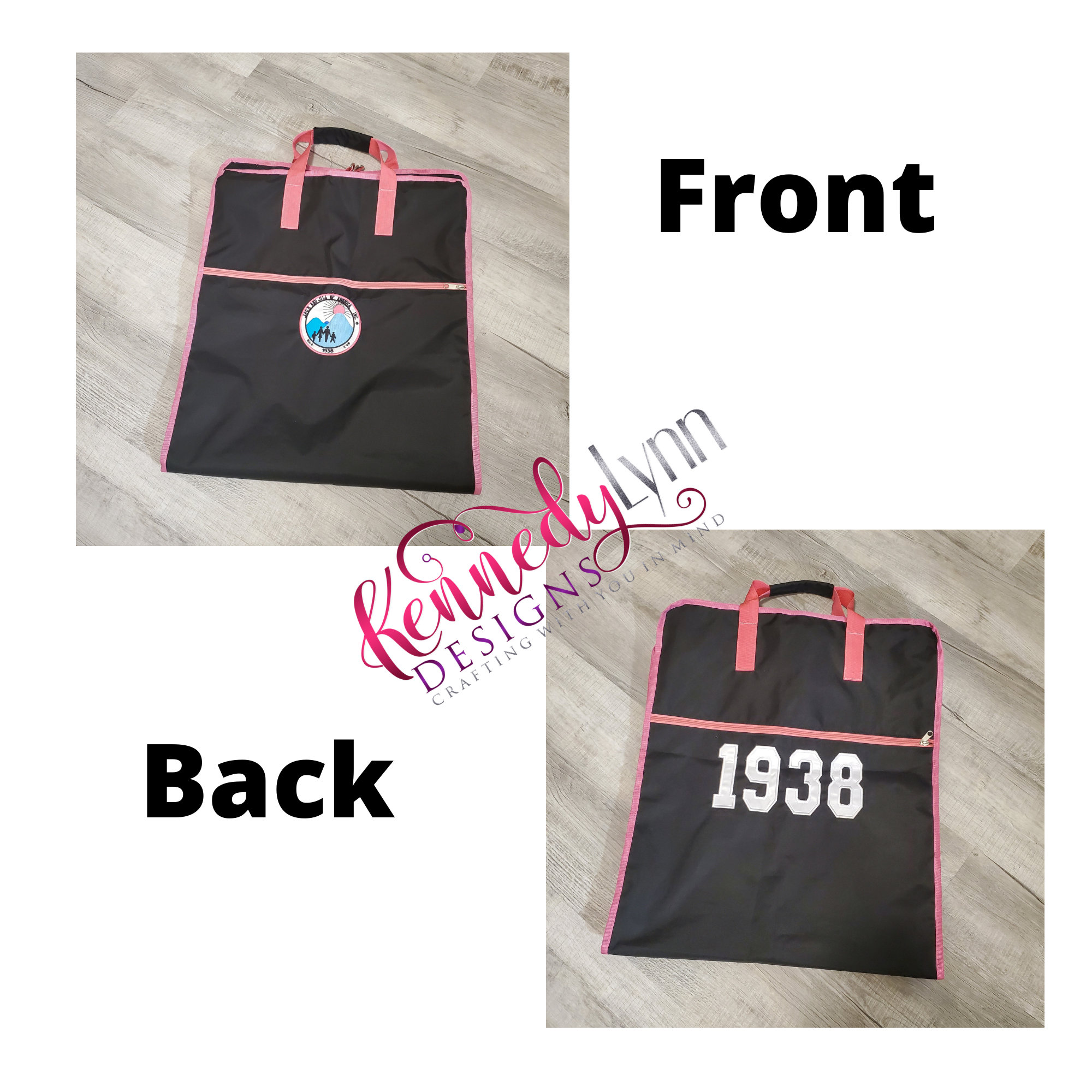 Jack and Jill Embroidered Garment Bag/ Travel Bags/ Garment Bag