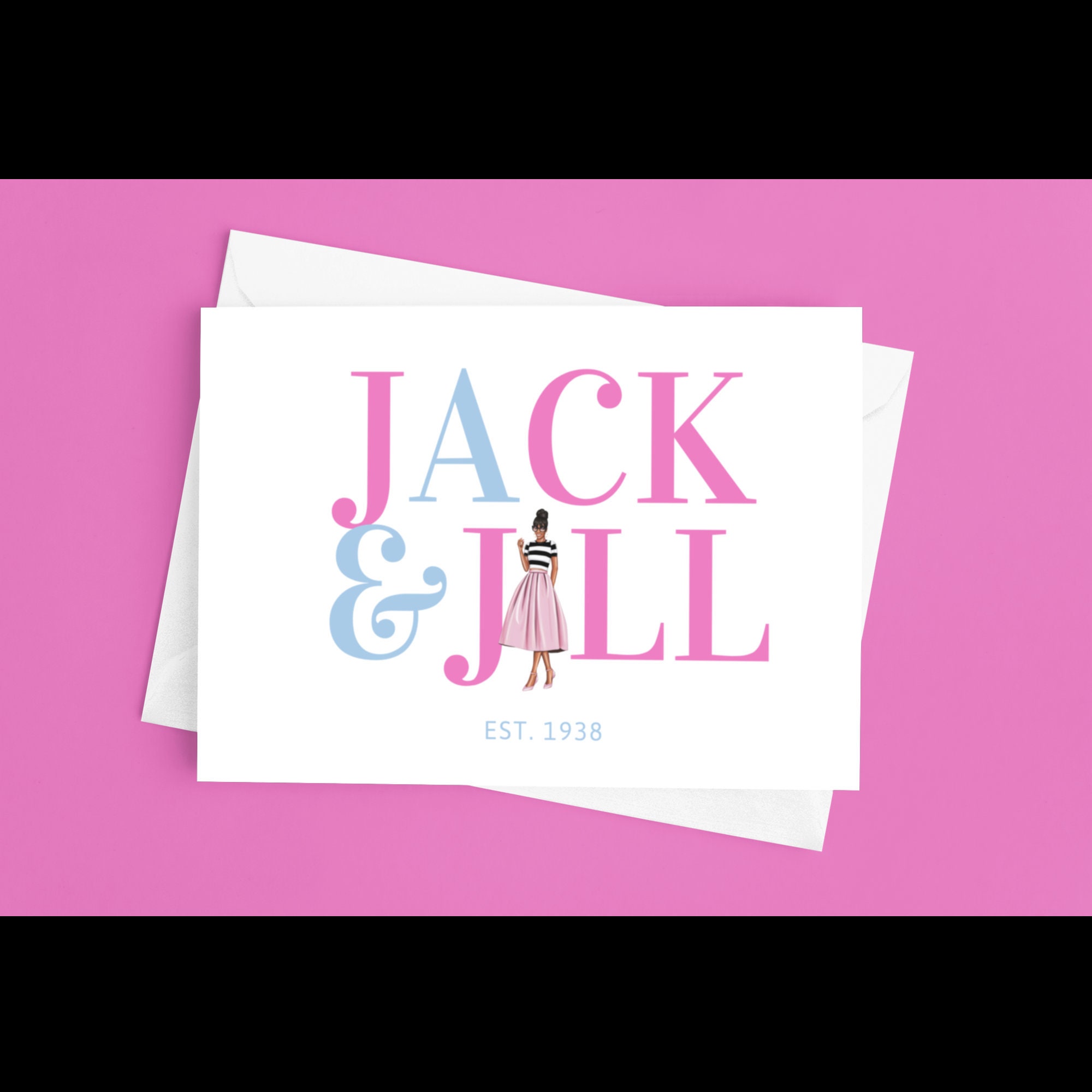 Custom 4x6 (10-Pack) Blank Note Cards With Envelopes/ Jack and Jill of  America, Inc./ Personal Notes/ Greeting Cards/ African American/