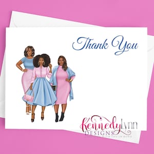 Custom 4x6 (10-Pack) Blank Note Cards With Envelopes/ Thank You/ Jack and Jill of America, Inc./Gamma Phi Delta