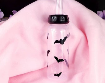 Bats ABDL Bottle - Halloween Adult Size Baby Bottle - Large Teat Baby Bottle - Witch Theme Accessories