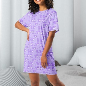 Galaxy Fox Night Gown Sleep Wear T-shirt dress image 1