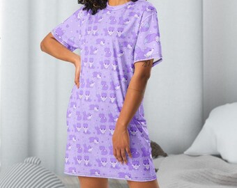 Galaxy Fox Night Gown - Sleep Wear T-shirt dress