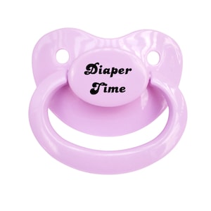 ABDL Adult Pacifier - Diaper Time ABDL Adult Baby Pacifier (Choose Your Own Color) Little Space - Age Regress | Adult Baby Diaper Lover