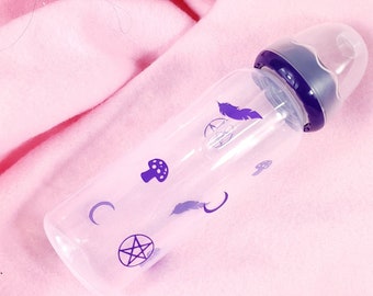 Witch Theme ABDL Bottle - Adult Size Baby Bottle - Large Teat Baby Bottle - Witch Cottage Theme Accessories