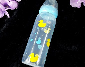 ABDL Bottle - Adult Size Baby Bottle - Large Teat Baby Bottle - Rubber Ducky Bath Theme - Little Space Accessories