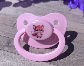 Diaper Fox Adult Pacifier - AB DL Adult Baby Pacifier in Custom Colors - Little Space | Age Regress Accessories