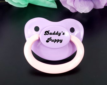 Daddy's Puppy Adult Pacifier - DDLG & ABDL Adult Pacifier in Various Colors for Little Space and Age Regress | Pet Play ABDL Accessories