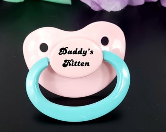 Daddy's Kitten Adult Pacifier - DDLG & ABDL Adult Baby Pacifier in Various Colors for Little Space and Age Regress | ABDL Accessories