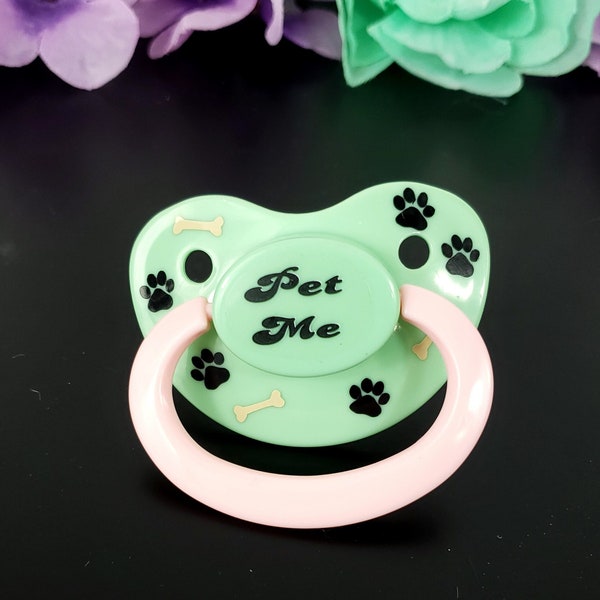 Pet Me Adult Pacifier - ABDL Adult Baby Pacifier in Various Colors for Pet Regression - Age Regress | ABDL Little Space Accessories