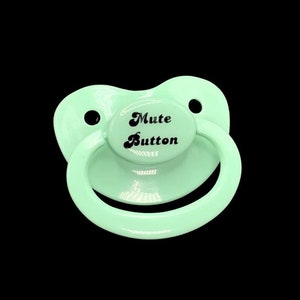 Mute Button Adult Pacifier - ABDL Adult Baby Pacifier in Various Colors for Soothing - Age Play | Little Space Baby Accessories