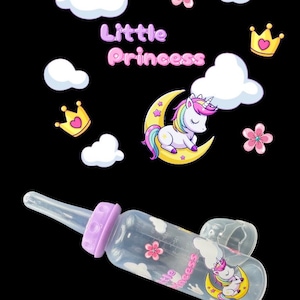 ABDL Bottle - Adult Size Baby Bottle - Large Teat Baby Bottle - Unicorn Princess Theme Little Space Accessories