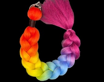 Pony Tail - Halloween Tail - Horse Unicorn Tail  - Costume Horse Tail - Cosplay Accessory - Rainbow Tail