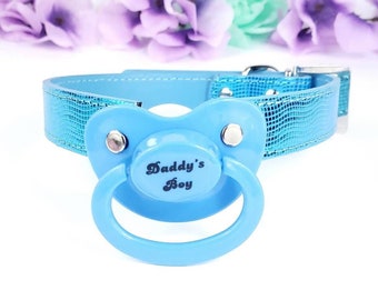 Daddy's Boy Pacifier Gag, Mermaid ABDL Gag, Blue DDLG Pacifier Gag, Mature Adult Baby Age Play Pacifier Gag, Dummy Gag