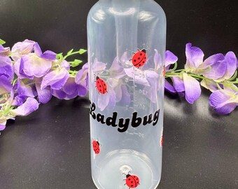ABDL Bottle - Adult Size Baby Bottle - Large Teat Baby Bottle - Ladybug Little Space Accessories