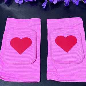 Pink Heart Knee pads - Medium Sports Knee Protection | Cosplay Cute Pretend Play Accessories Ideas