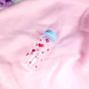 8 oz ABDL Bottle - Heart-Themed Adult Size Baby Bottle - Large Teat Baby Bottle - Age Regress Accessories - Little Space Bottle