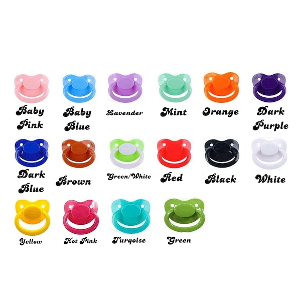 Plain Adult Pacifier DIY Little Space Deco Kit- ABDL Adult Baby Pacifier for Soothing - Little Space | Baby Cosplay Accessories -