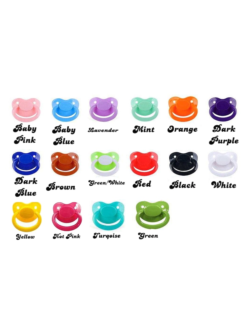 Plain Adult Pacifier DIY Little Space Deco Kit- DDLG & ABDL Adult Baby Pacifier for Soothing - Little Space | Baby Cosplay Accessories - 