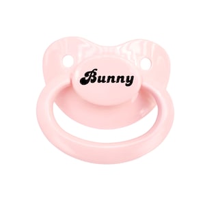 Bunny Adult Pacifier - ABDL Adult Baby Pacifier in Various Colors - Pet Name Little Space Pacifier | Babyfur Accessories