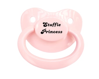 Stuffie Princess Adult Pacifier - DDLG & ABDL Adult Baby Pacifier in Various Colors for Soothing | Adult Baby Accessories - Gift Ideas