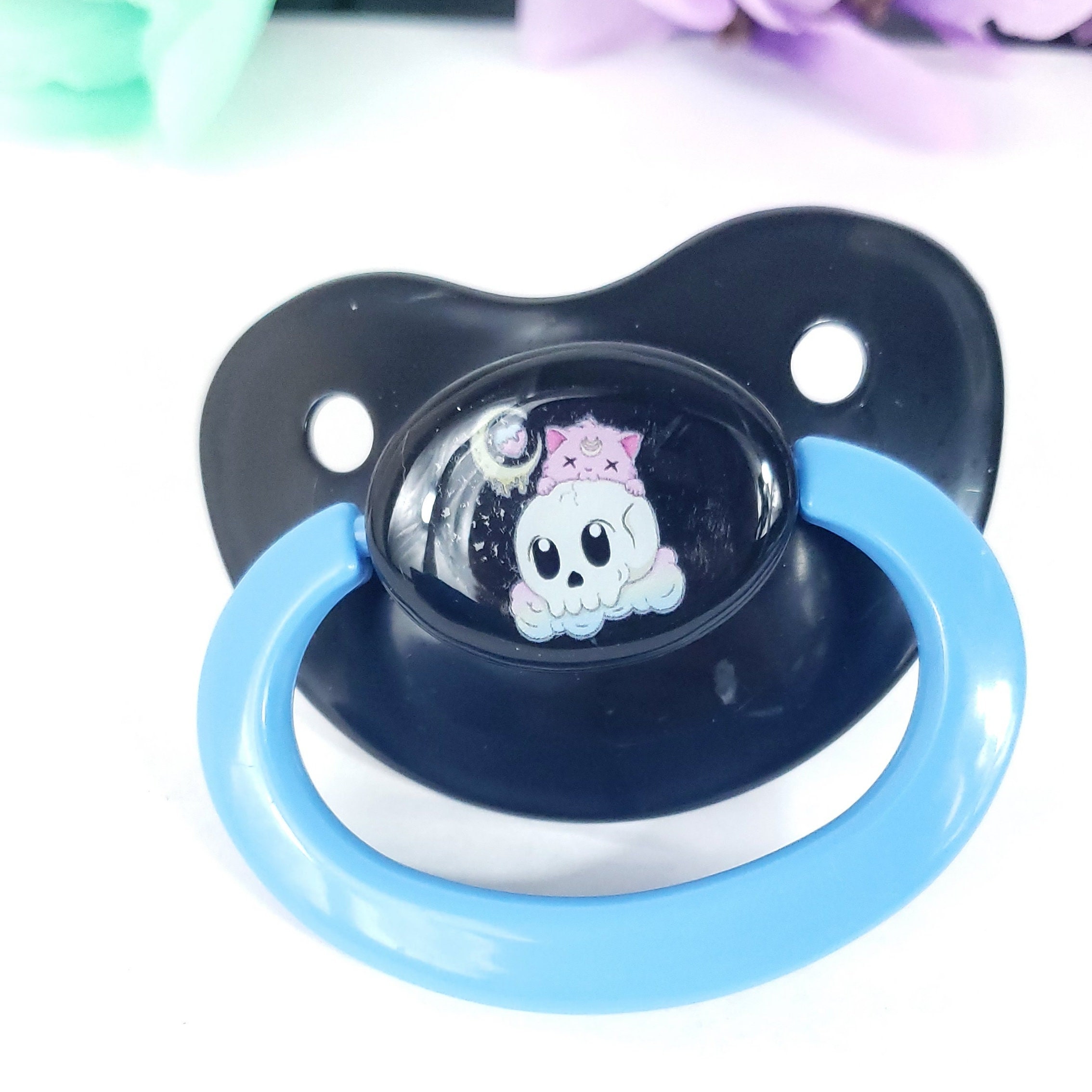 Adult Pacifier Creepy Kawaii Cat ABDL Adult Baby Pacifier in Various Colors  for Soothing-little Space Age Regress Accessories - Etsy Denmark