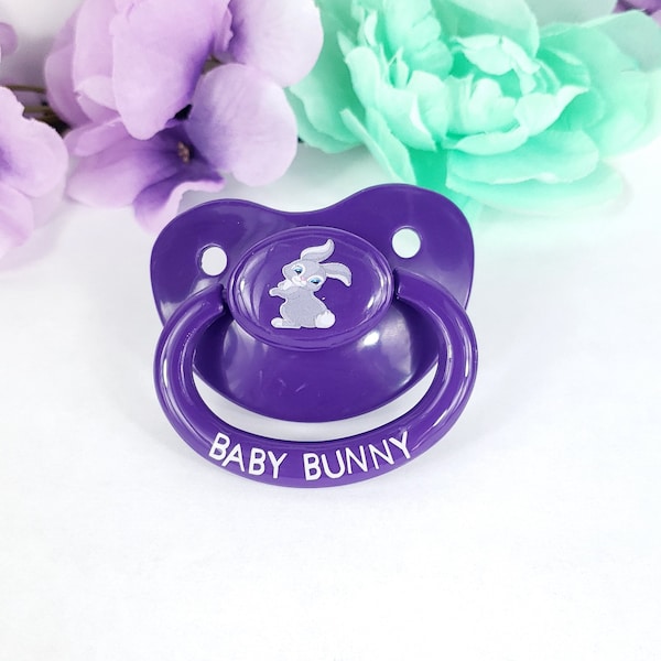 Bunny Adult Pacifier - ABDL Adult Pacifier in Various Colors for Little Space and Age Regression | Pet Play Regression