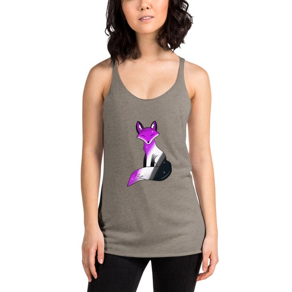 Asexual Pride, Galaxy Fox Women's Racerback Tank