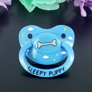 Adult Pacifier - Sleepy Puppy ABDL Adult Baby (Custom Colors) - Age Regress - Little Space Pacifier