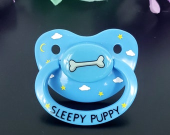 Adult Pacifier - Sleepy Puppy ABDL Adult Baby (Custom Colors) - Age Regress - Little Space Pacifier