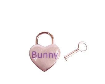 Heart Pad Lock for Collars and Chokers – Bunny Play & Closure Accessory