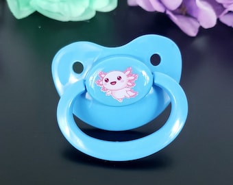 Adult Pacifier - Axolotl ABDL Adult Baby Pacifier in Various Colors for Soothing - Little Space | Age regress Accessories