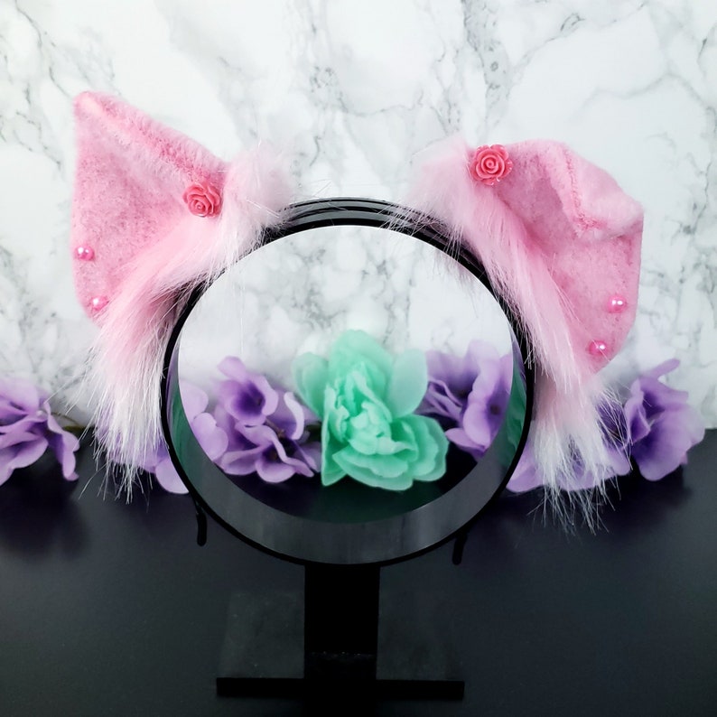 Pig Ears Headband Rose Pink Deco Cosplay Pig Ears Etsy