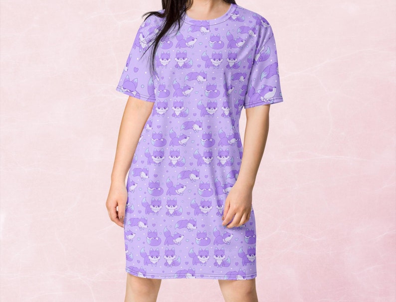 Galaxy Fox Night Gown - Sleep Wear T-shirt dress