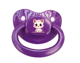 Adult Pacifier - Devil Cat ABDL Adult Baby Pacifier in Various Colors for Soothing-Little Space | Age regress Accessories