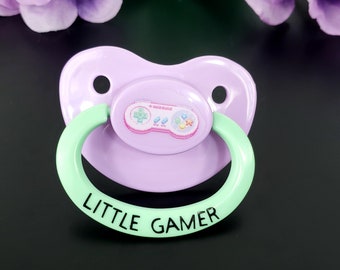 Adult Pacifier - Pixel Gamer ABDL Adult Baby Pacifier in Various Colors for Soothing-Little Space | Age regress Accessories