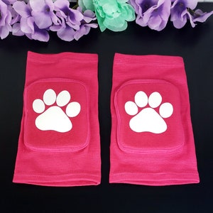 Hot Pink Paw Knee pads - Pole Dancing Knee Protection Paws for Pet play and Animal Roleplay | Cosplay Cute Pretend Play Accessories Ideas