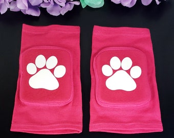 Hot Pink Paw Knee pads - Pole Dancing Knee Protection Paws for Pet play and Animal Roleplay | Cosplay Cute Pretend Play Accessories Ideas